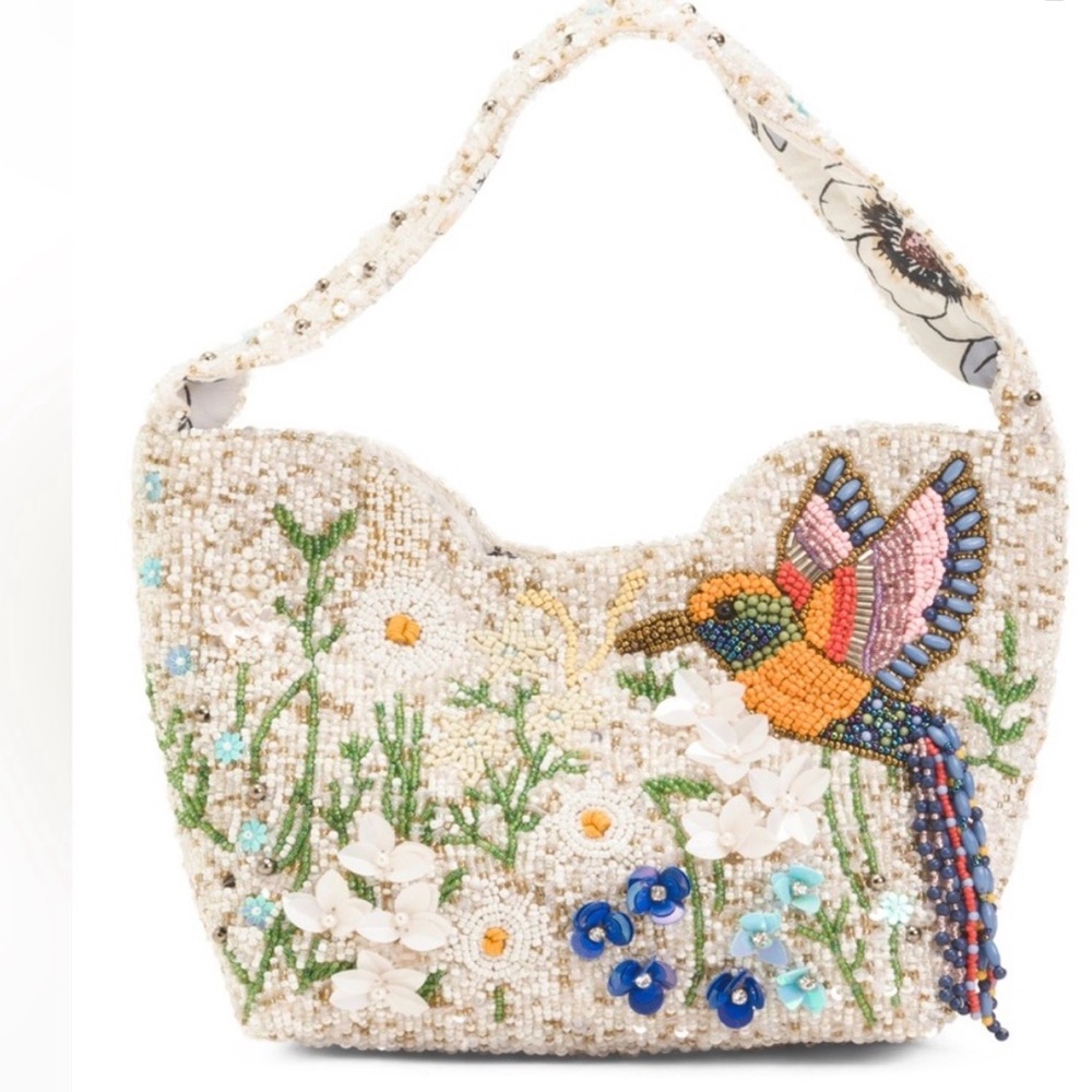 Embellished Floral Beaded Bag